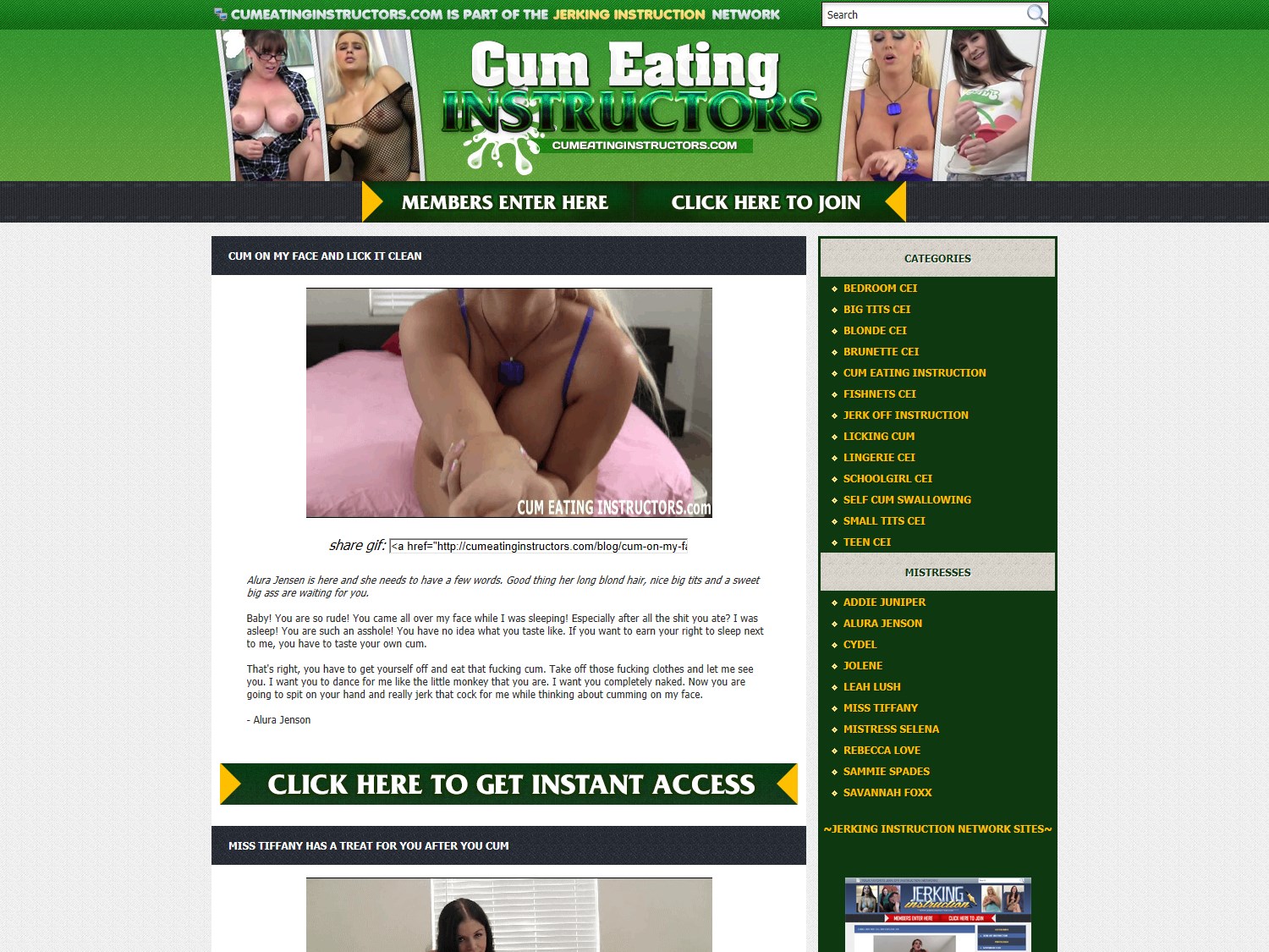 Cum Eating Instructors site information | x3guide