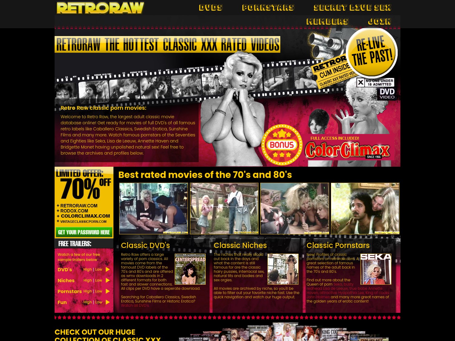 Retro Raw site information | x3guide